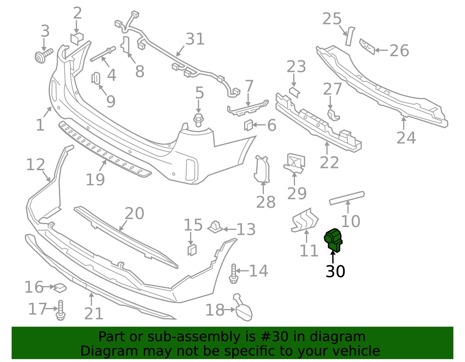 Reverse Sensor - Kia (95720-2P500IM) - view 2