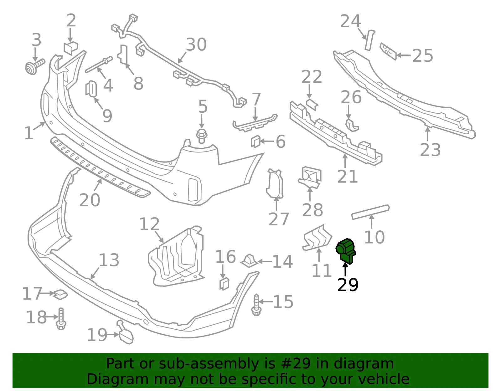 Reverse Sensor - Kia (95720-2P500STM) - view 2