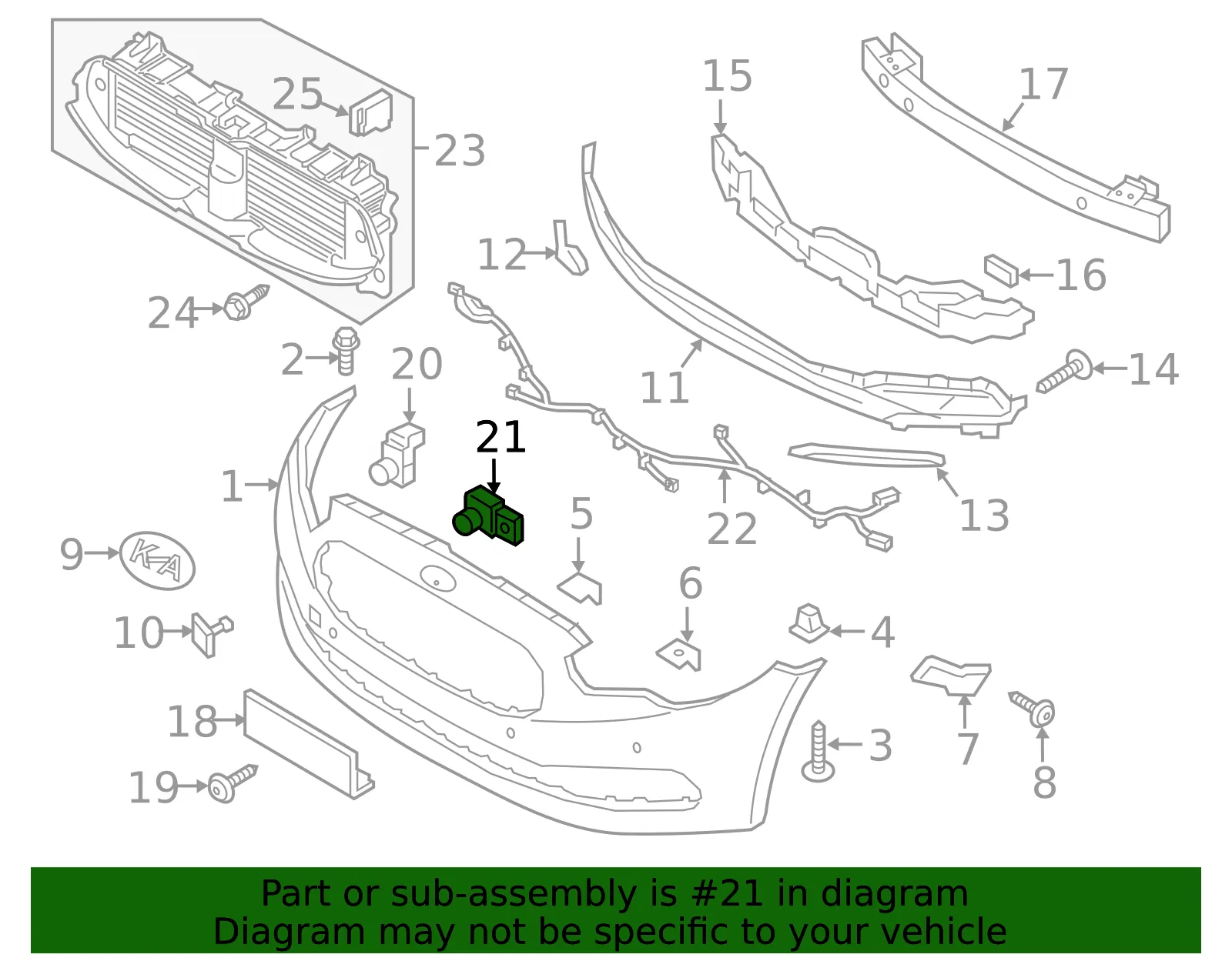 Park Sensor - Kia (95720-3T110) - view 2