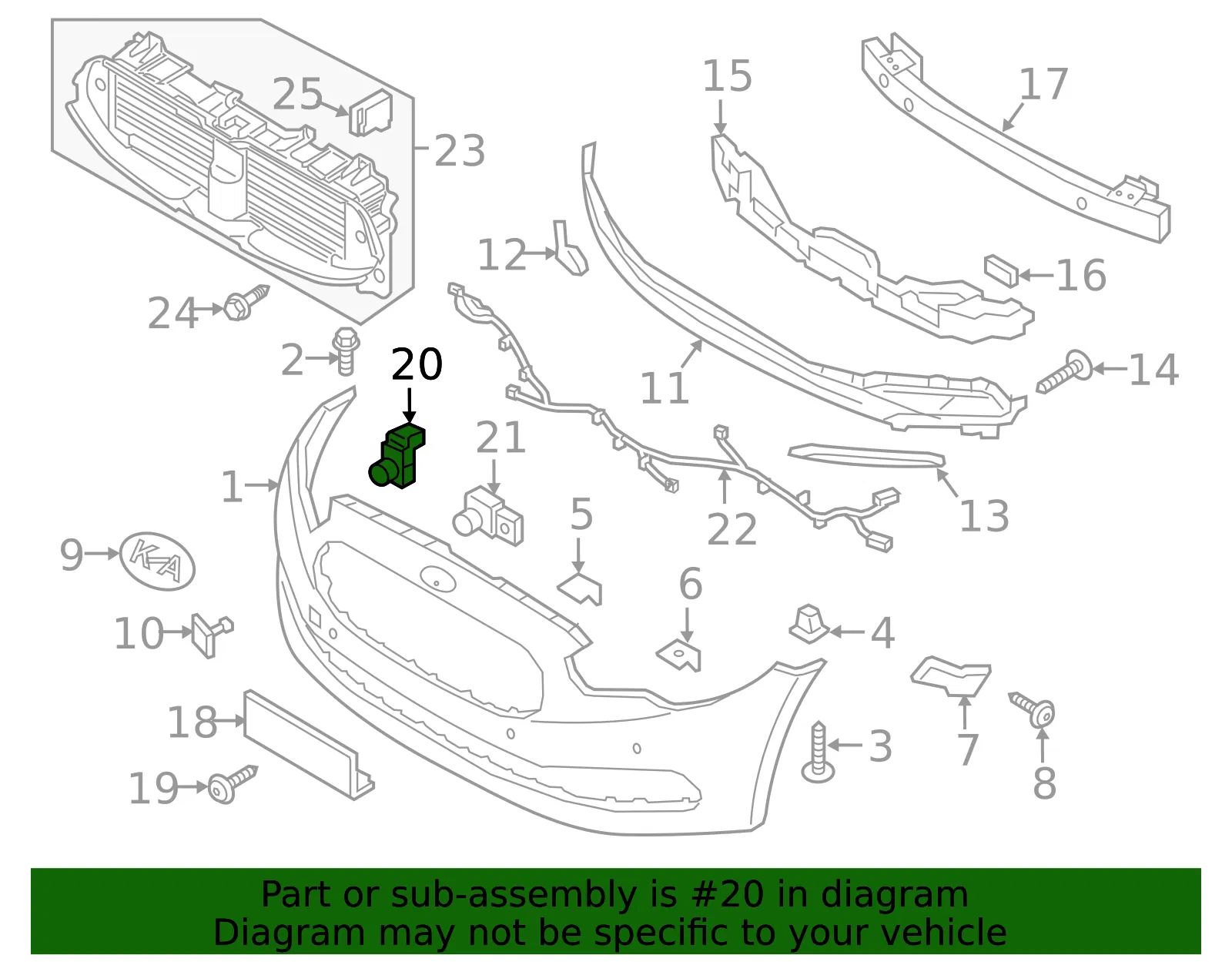 Park Sensor - Kia (95720-3T210) - view 2