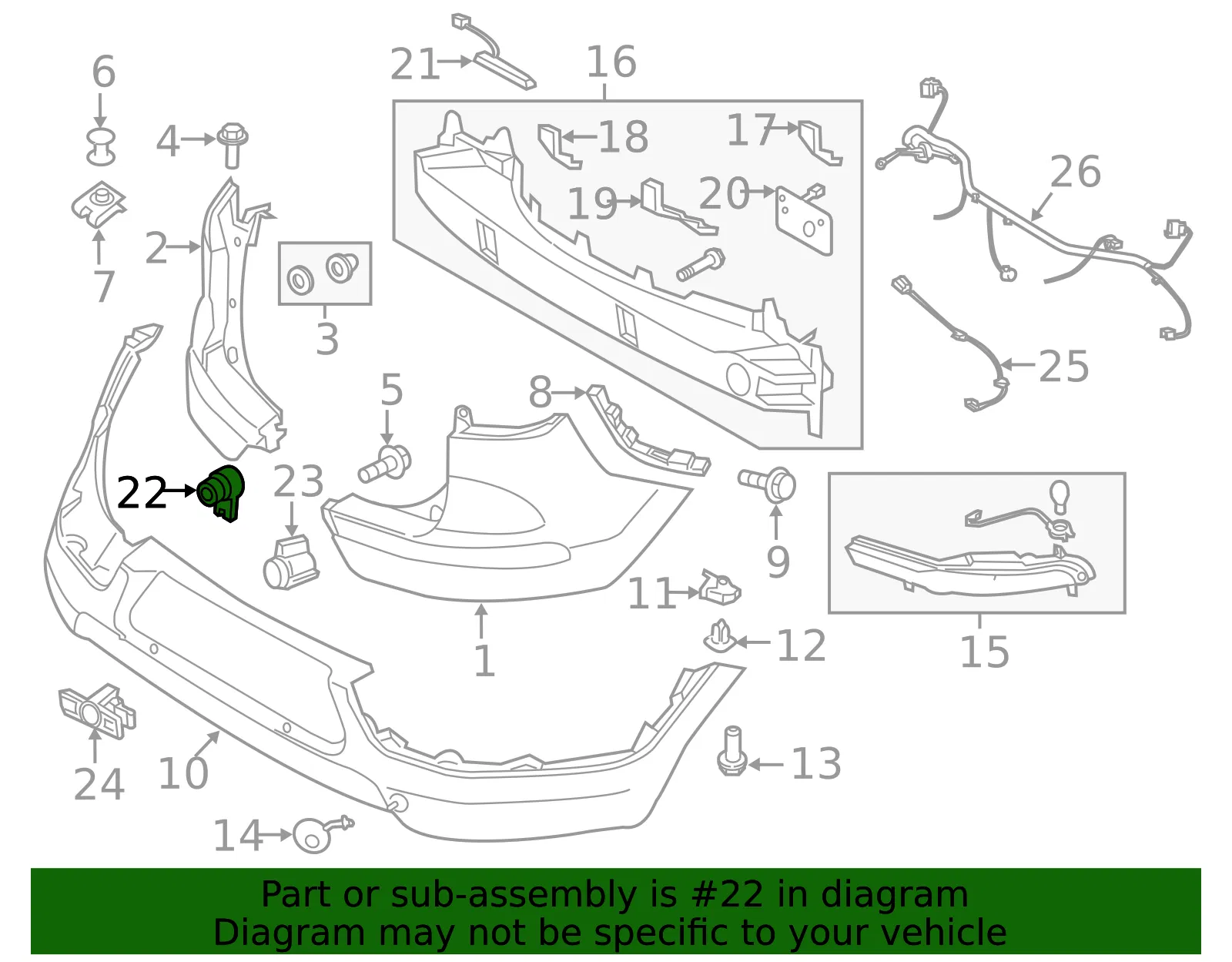 Reverse Sensor - Kia (95720-3W000) - view 3