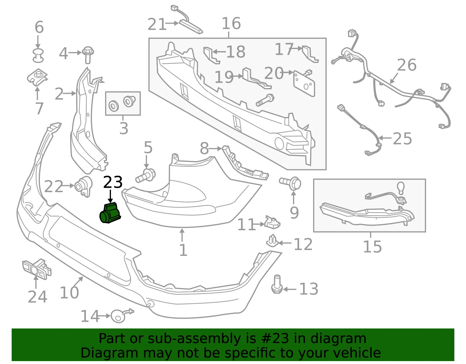 Reverse Sensor - Kia (95720-3W110) - view 2