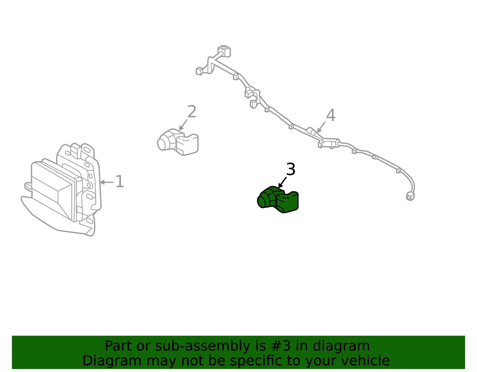 Reverse Sensor - Kia (95720-C6100BN2) - view 2