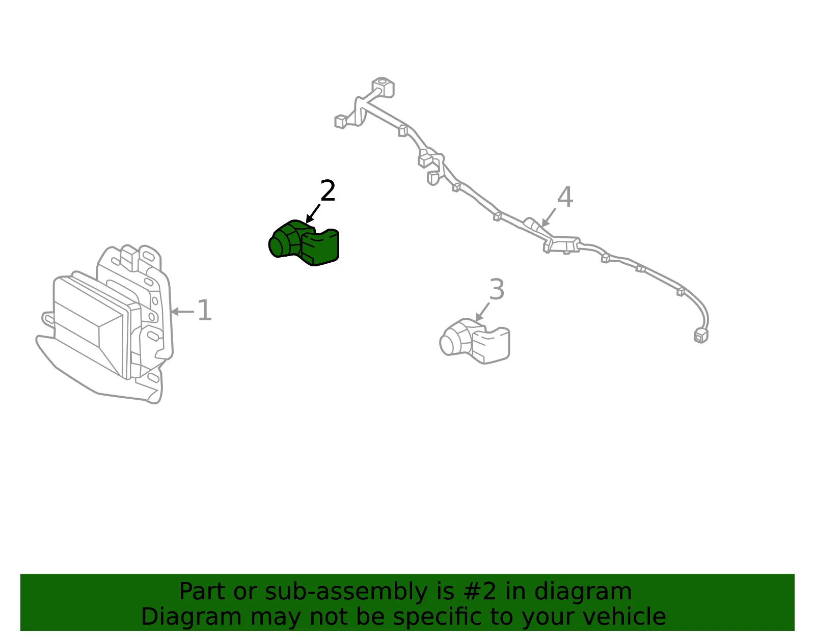 Reverse Sensor - Kia (95720-C6110WP1) - view 2