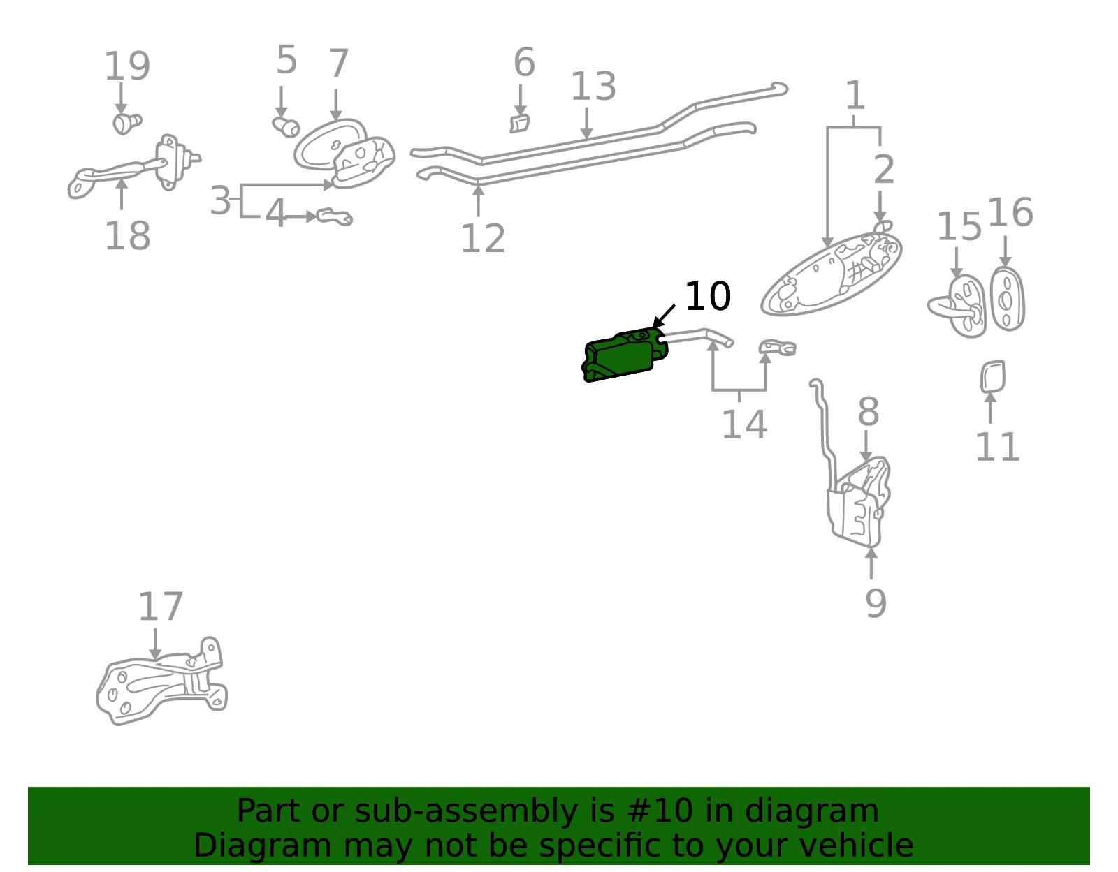 Lock Actuator - Passenger Side (RH) - Kia (95780-3C000) - view 2