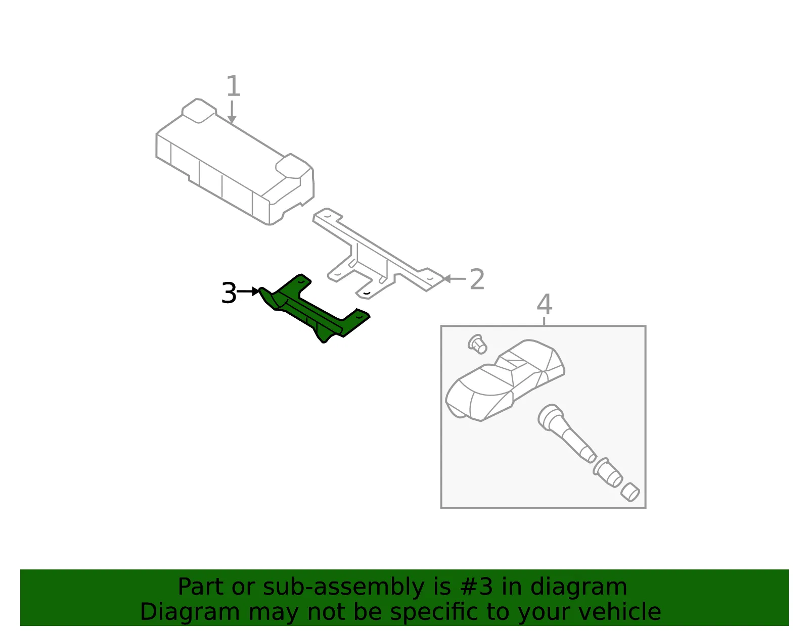 Module Mount Bracket - Driver's Side (LH) - Kia (95800-3E010) - view 2