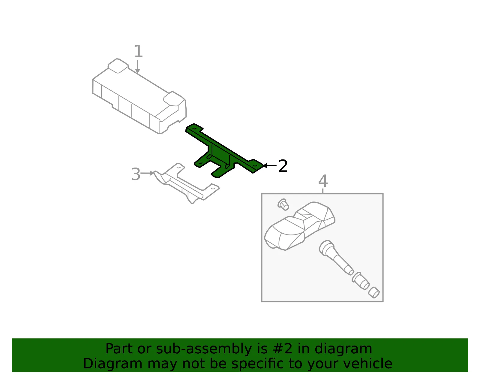 Module Mount Bracket - Passenger Side (RH) - Kia (95800-3E020) - view 2