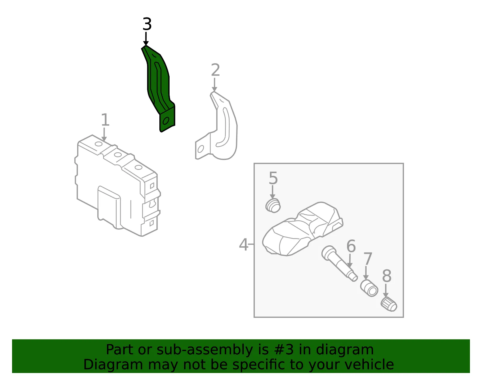 Module Bracket - Driver's Side (LH) - Kia (95800-4D010) - view 2
