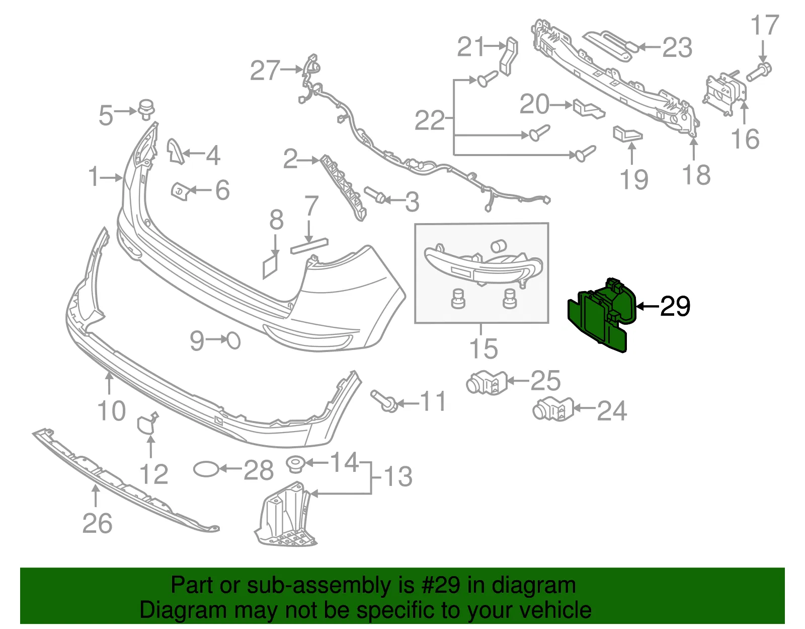 Object Sensor - Driver's Side (LH) - Kia (95811-D9001) - view 2