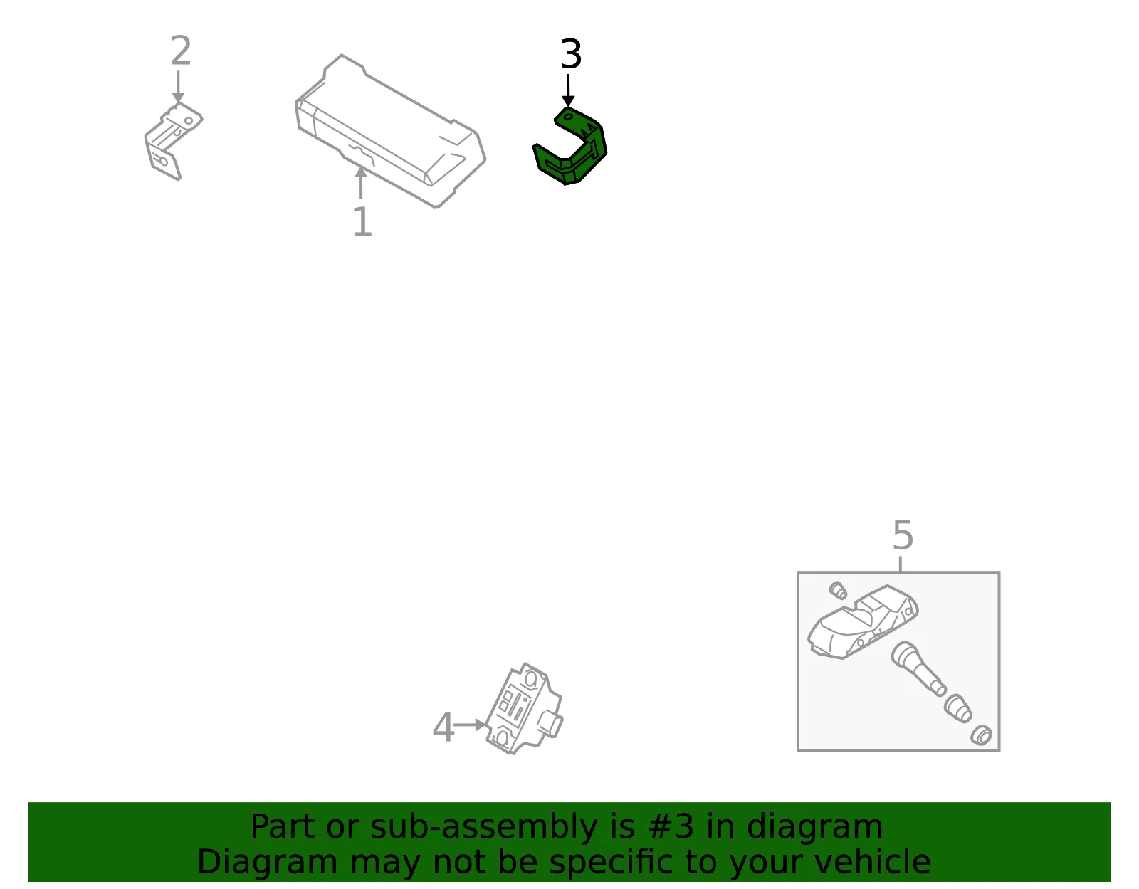 Module Bracket - Driver's Side (LH) - Kia (95820-3F000) - view 2