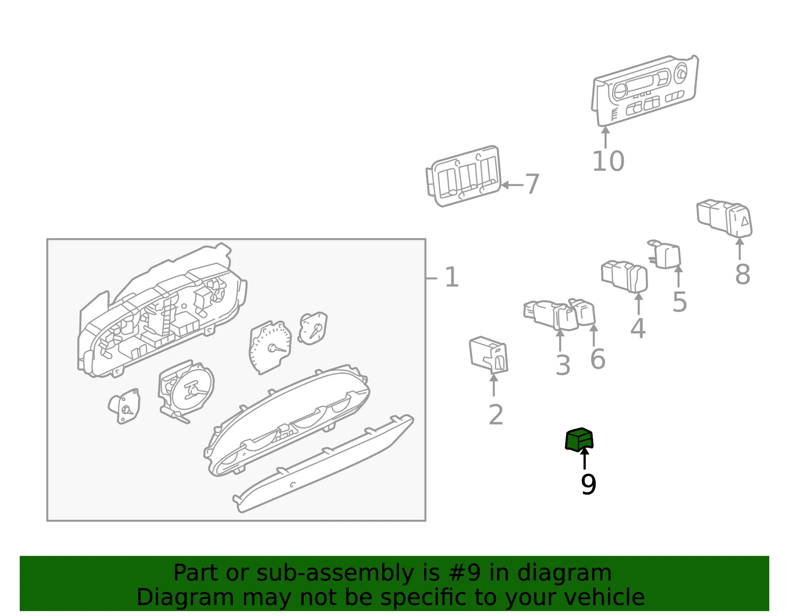 Clock - Kia (95900-3C010) - view 2