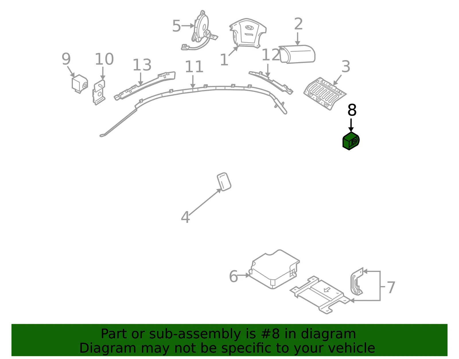 Ft Impact Sensor - Kia (95920-3F700) - view 2