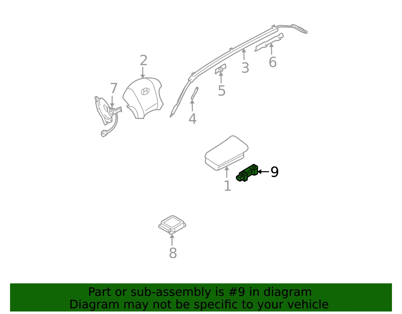 Ft Impact Sensor - Kia (95930-2E000) - view 2