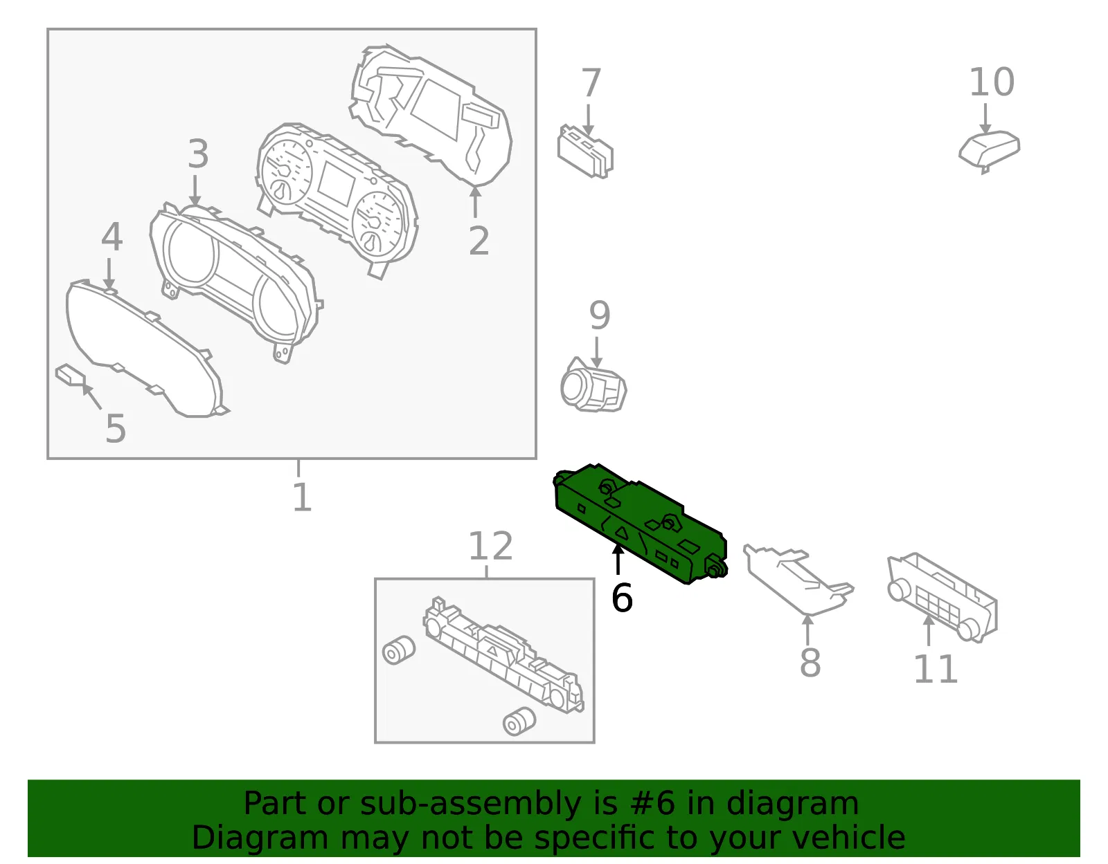 Hazard Switch - Kia (95960-D9020) - view 2