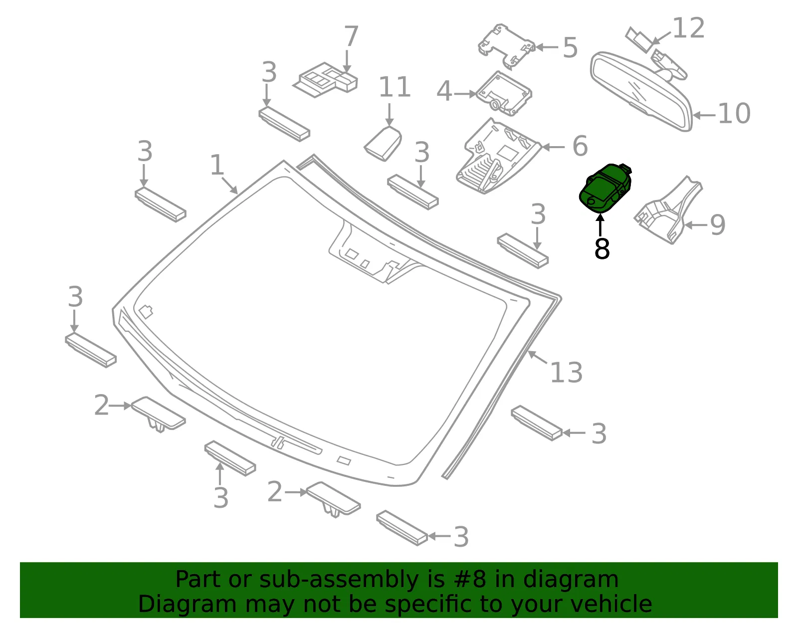 Rain Sensor - Kia (96000-3L000) - view 2