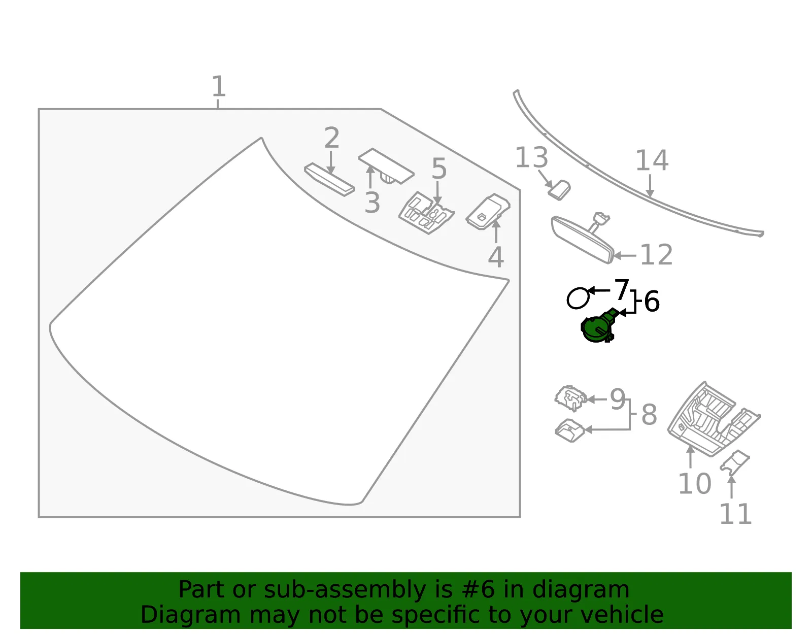 Rain Sensor - Kia (96000-CV000) - view 2