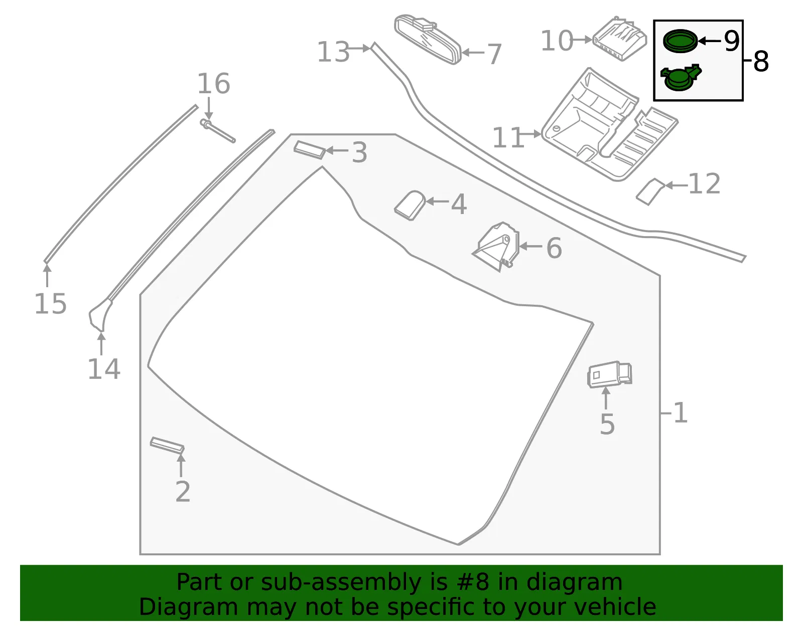 Rain Sensor - Kia (96000-J3000) - view 2