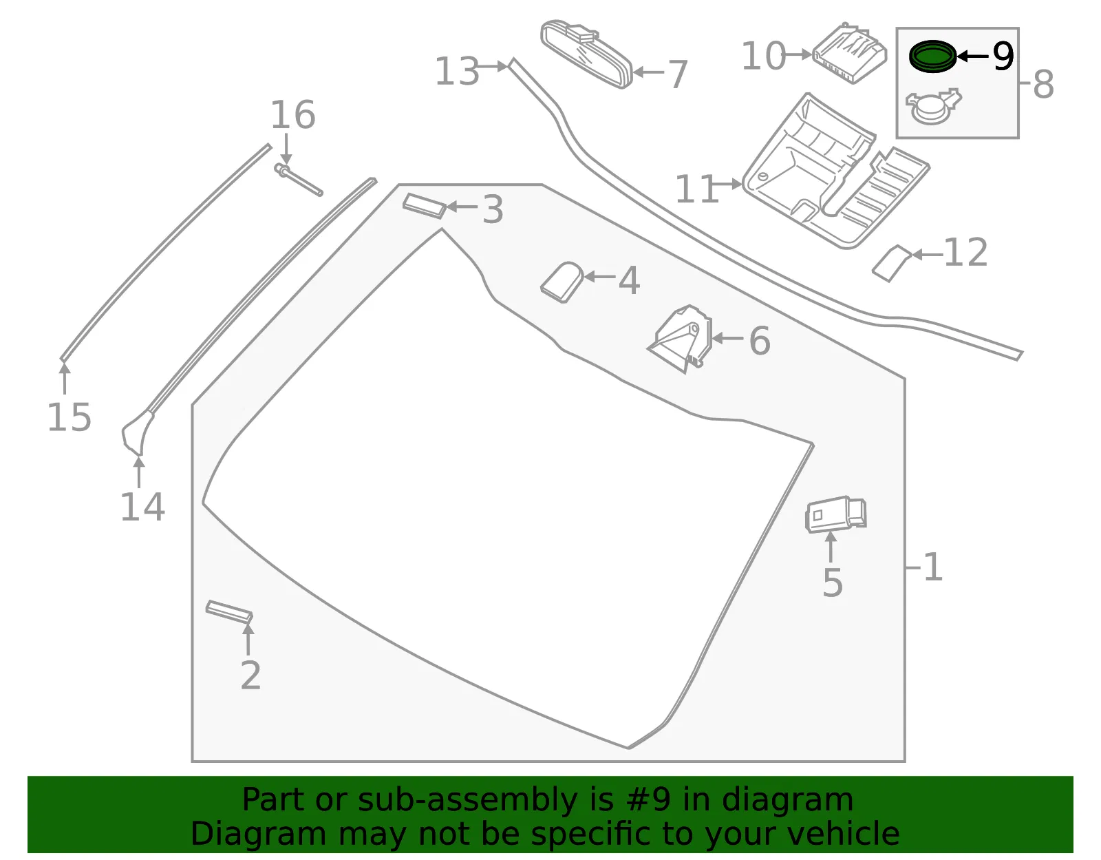 Rain Sensor Pad - Kia (96001-A2000) - view 2