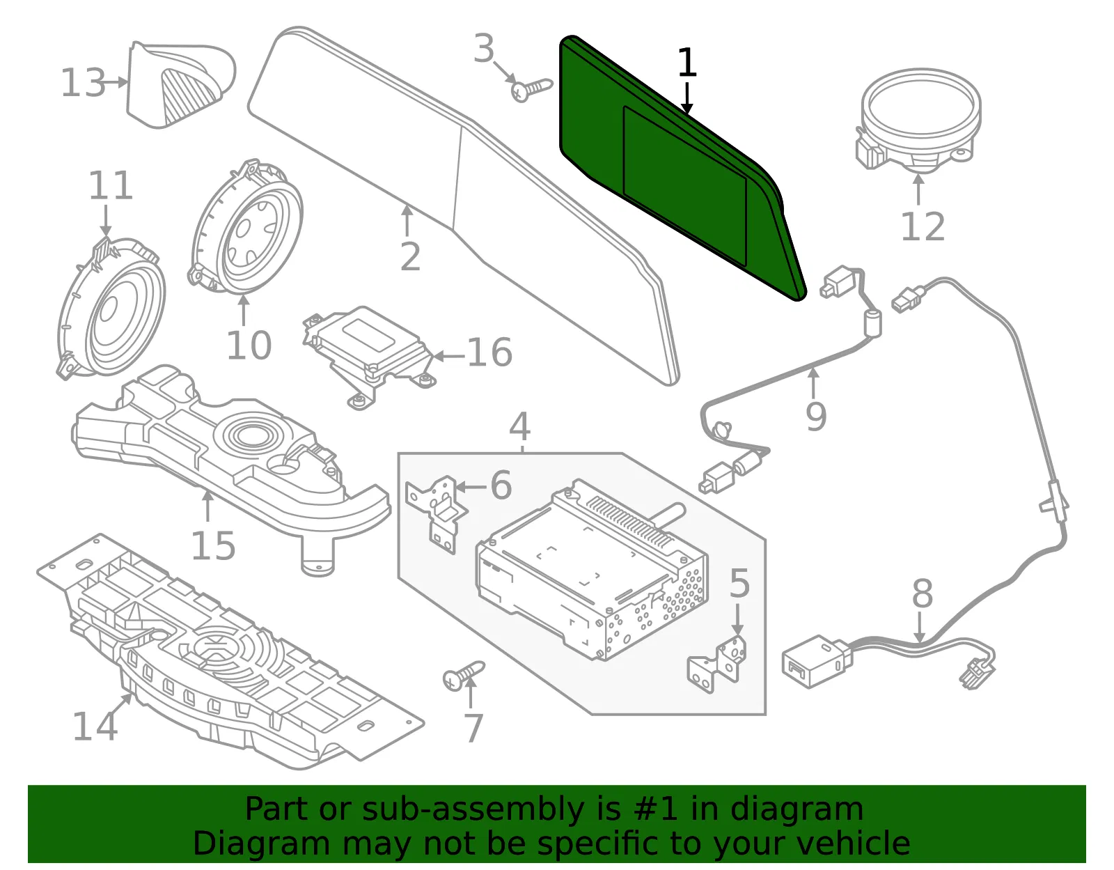 Display Unit - Kia (96130-AT000) - view 2