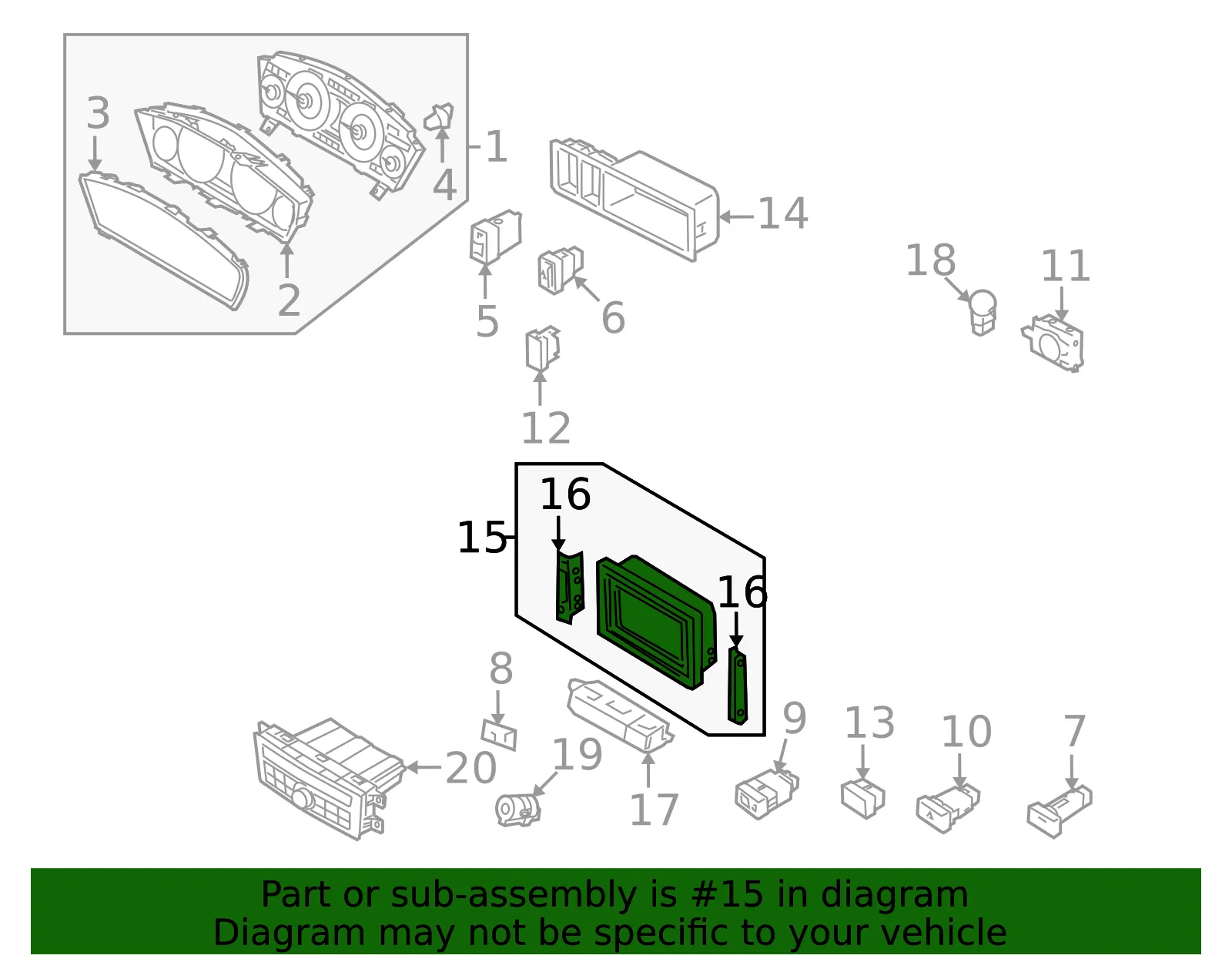 Display Unit - Kia (96135-3F600VA) - view 2