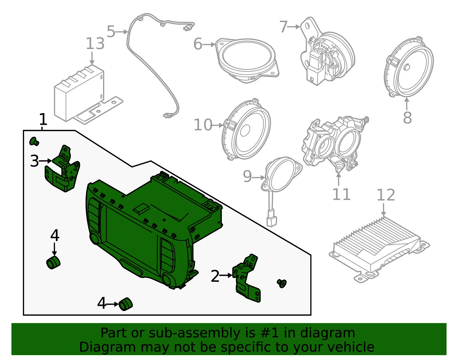 Display Unit - Kia (96160-K0EA0WK) - view 2