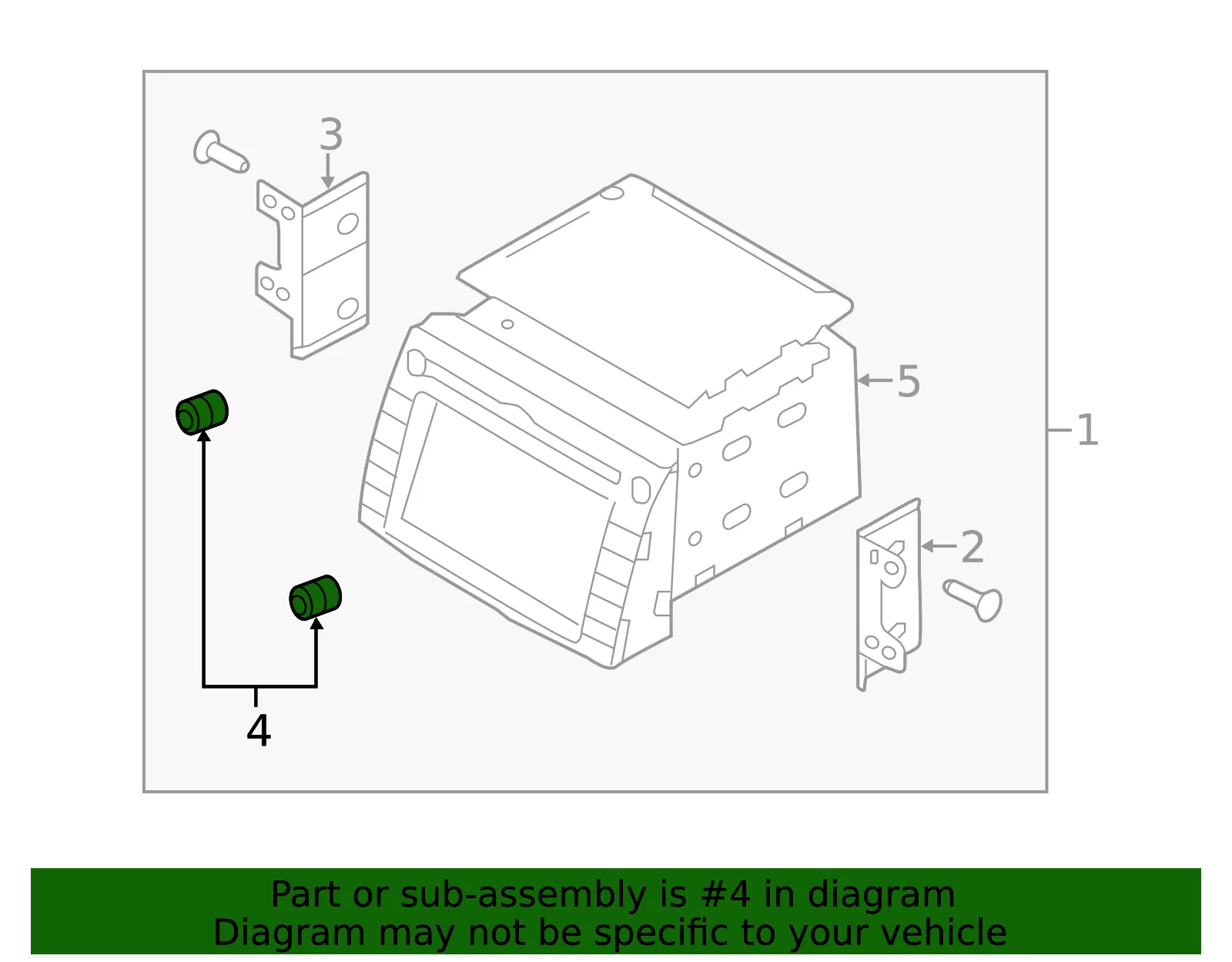 Display Unit Knob - Kia (96173-1U500CA) - view 2