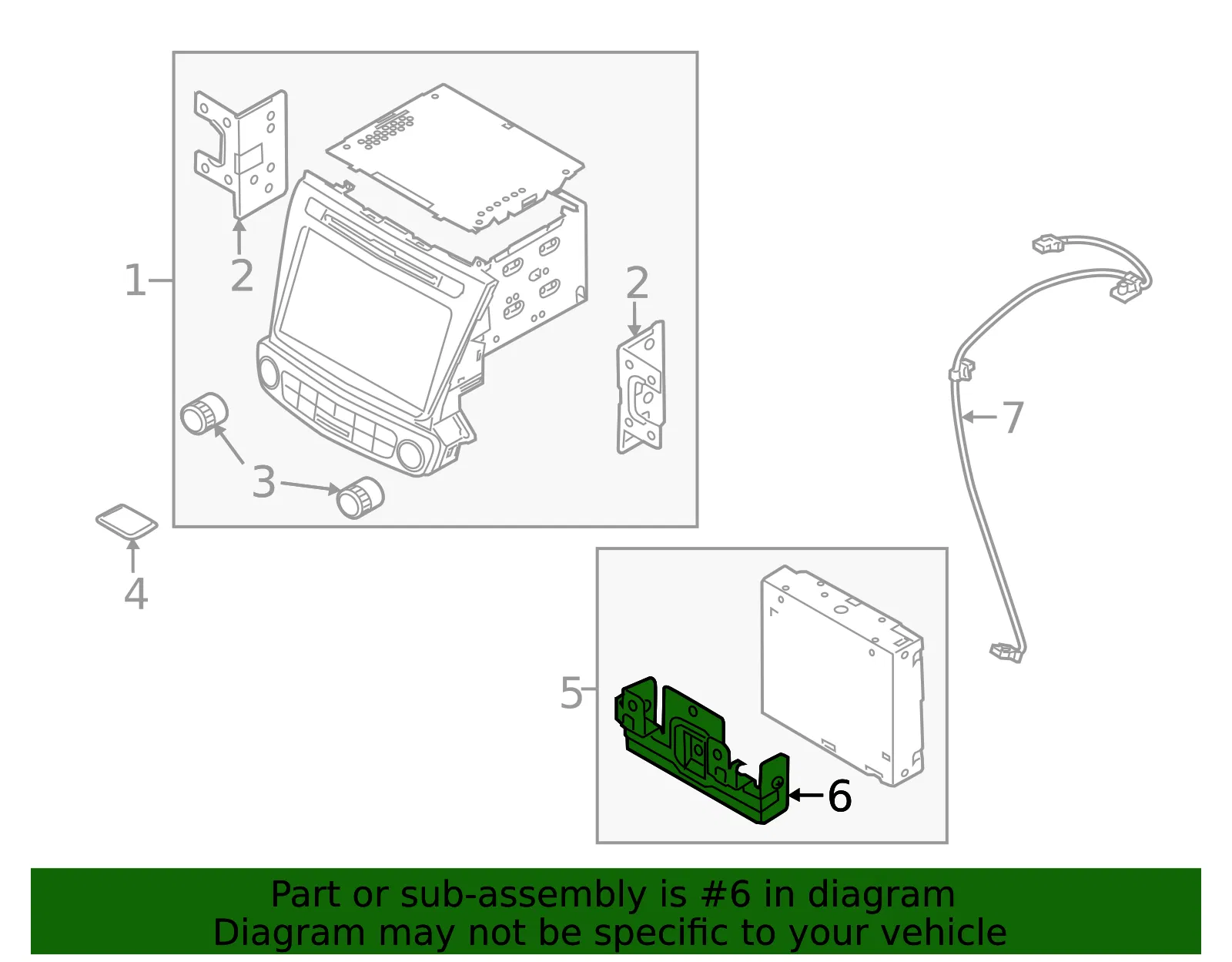 Control Module Bracket - Kia (96175-2PRA0) - view 2