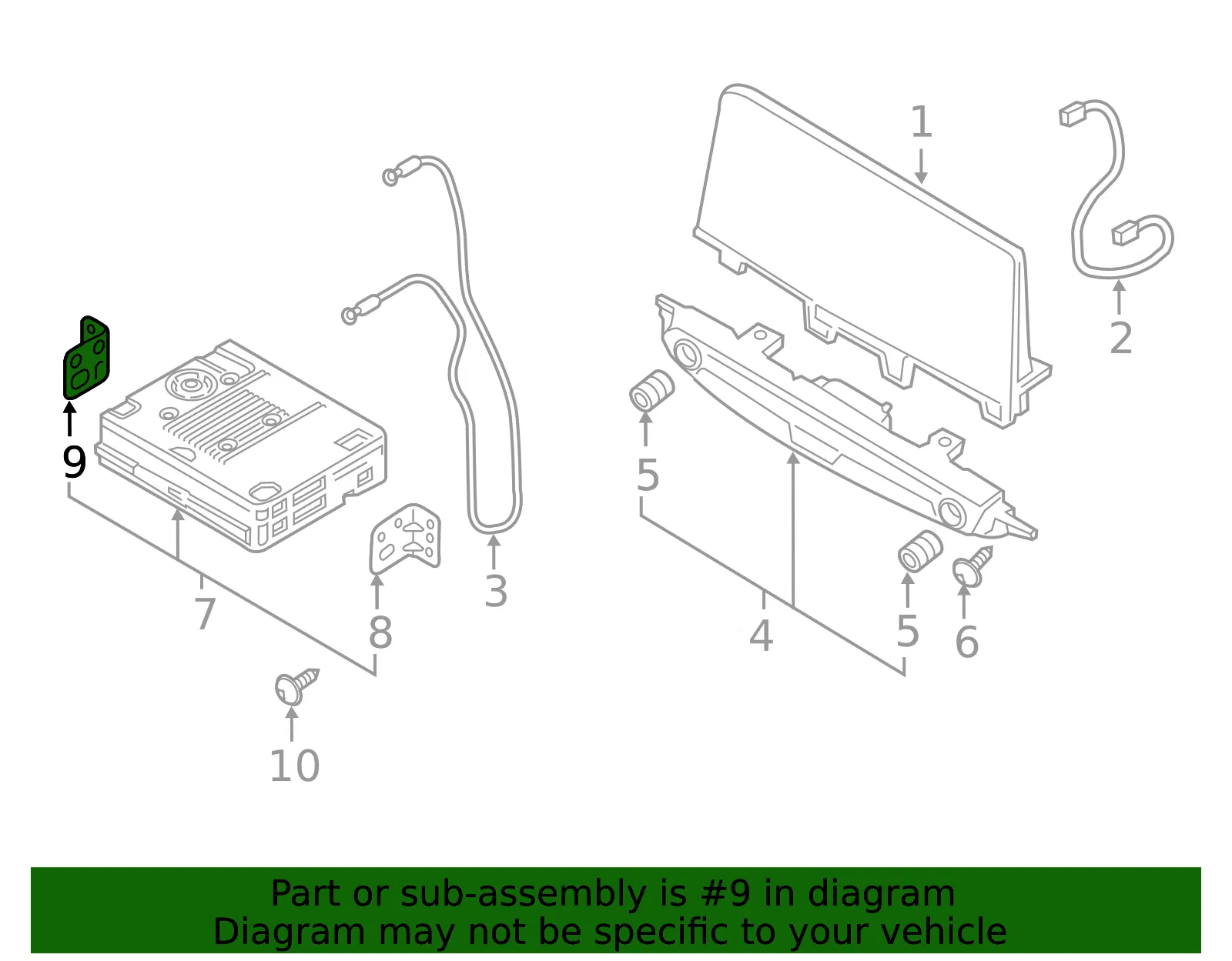 Control Module Bracket - Driver's Side (LH) - Kia (96175-J6000) - view 2
