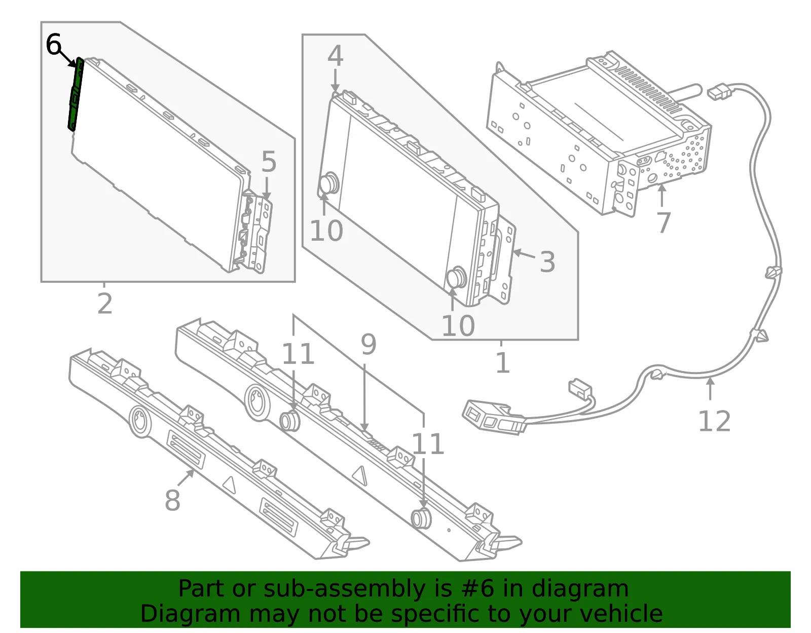 Display Unit Side Bracket - Kia (96175-R0200) - view 2