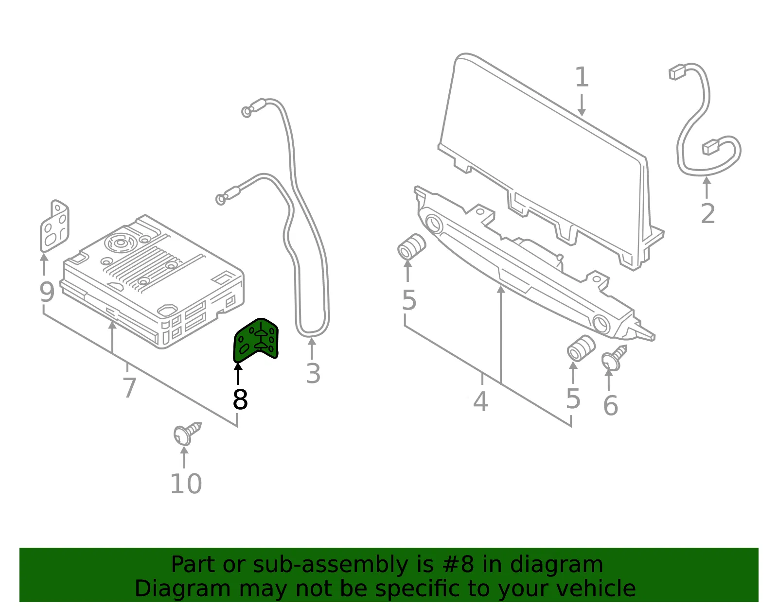 Control Module Bracket - Passenger Side (RH) - Kia (96176-J6000) - view 2