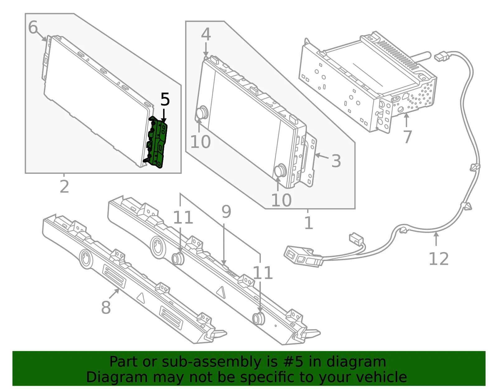 Display Unit Side Bracket - Kia (96176-R0200) - view 2