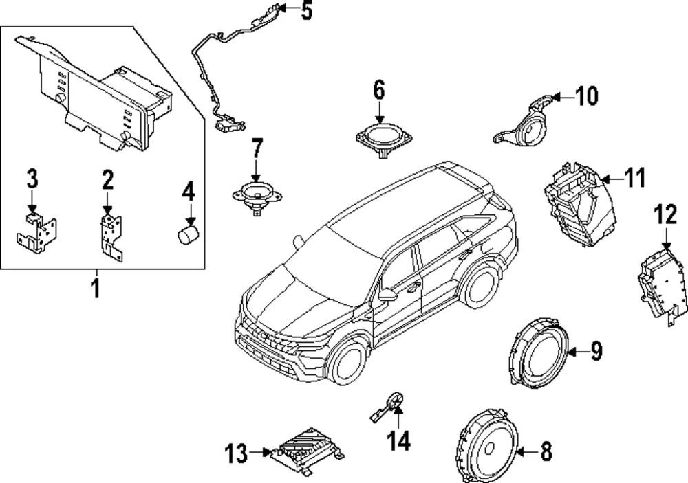 Center Display Assembly Side Bracket - Kia (96176-R5000)