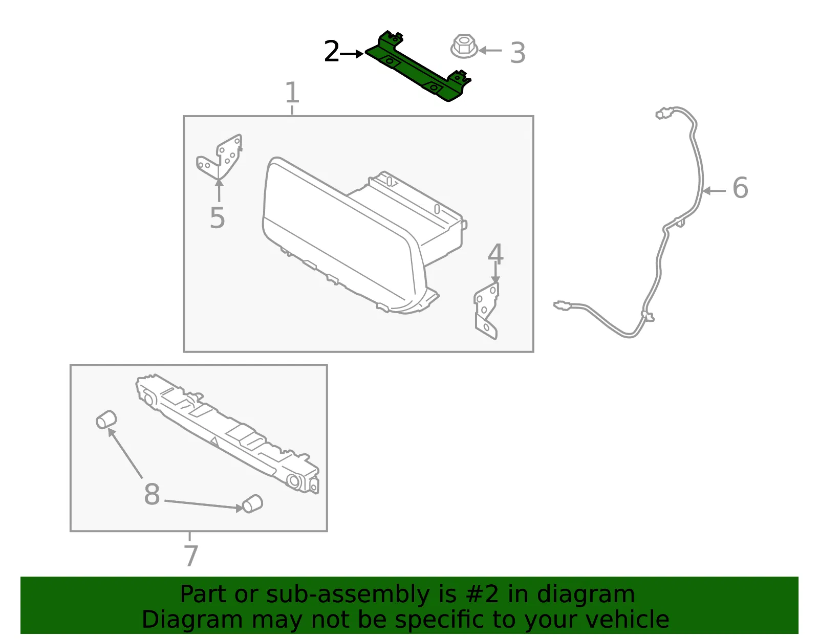 Display Unit Upper Bracket - Kia (96178-S9000) - view 2