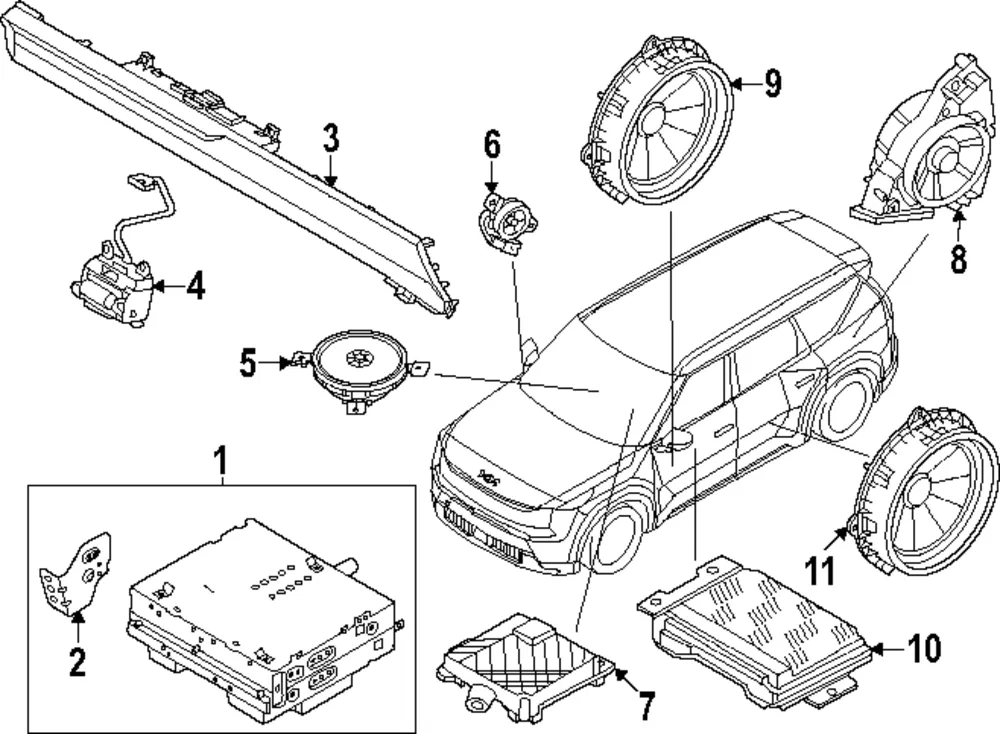 Front Dr Speaker - Kia (96330-DO500)