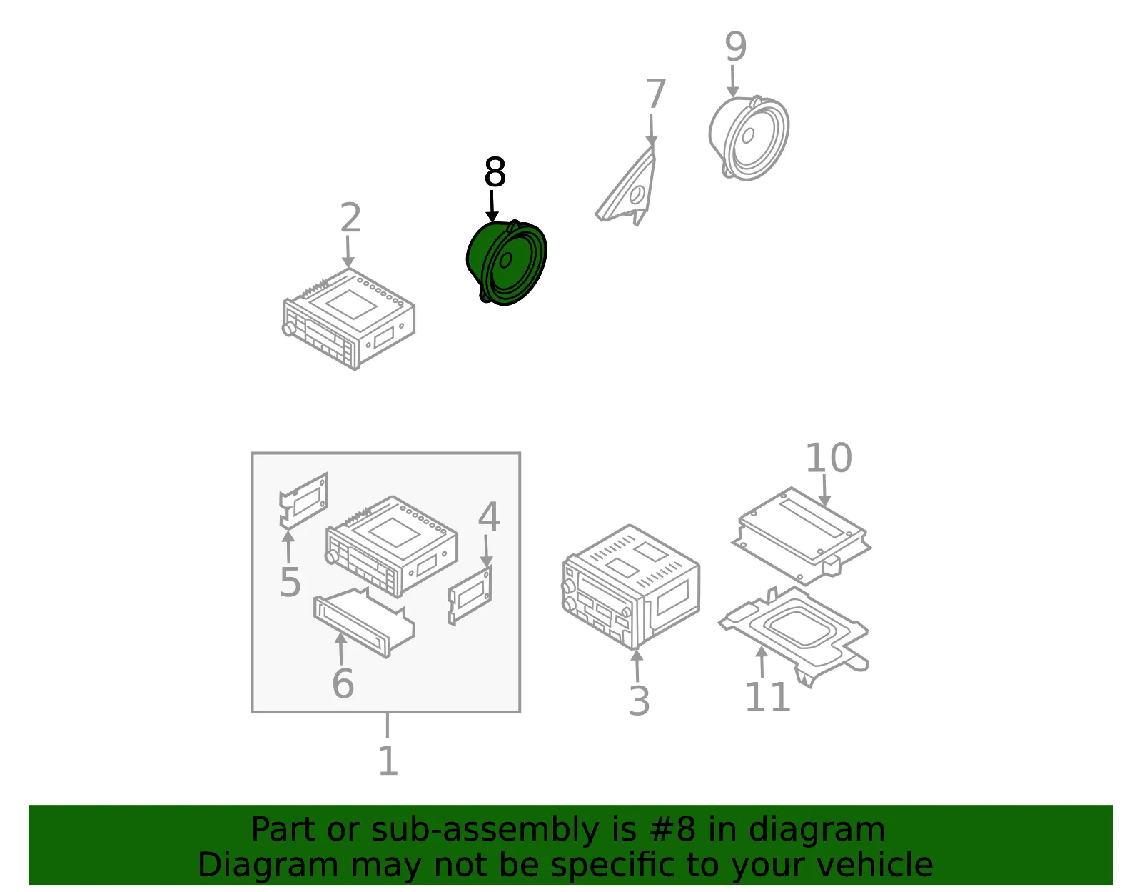 Front Dr Speaker - Kia (96360-3E001) - view 2