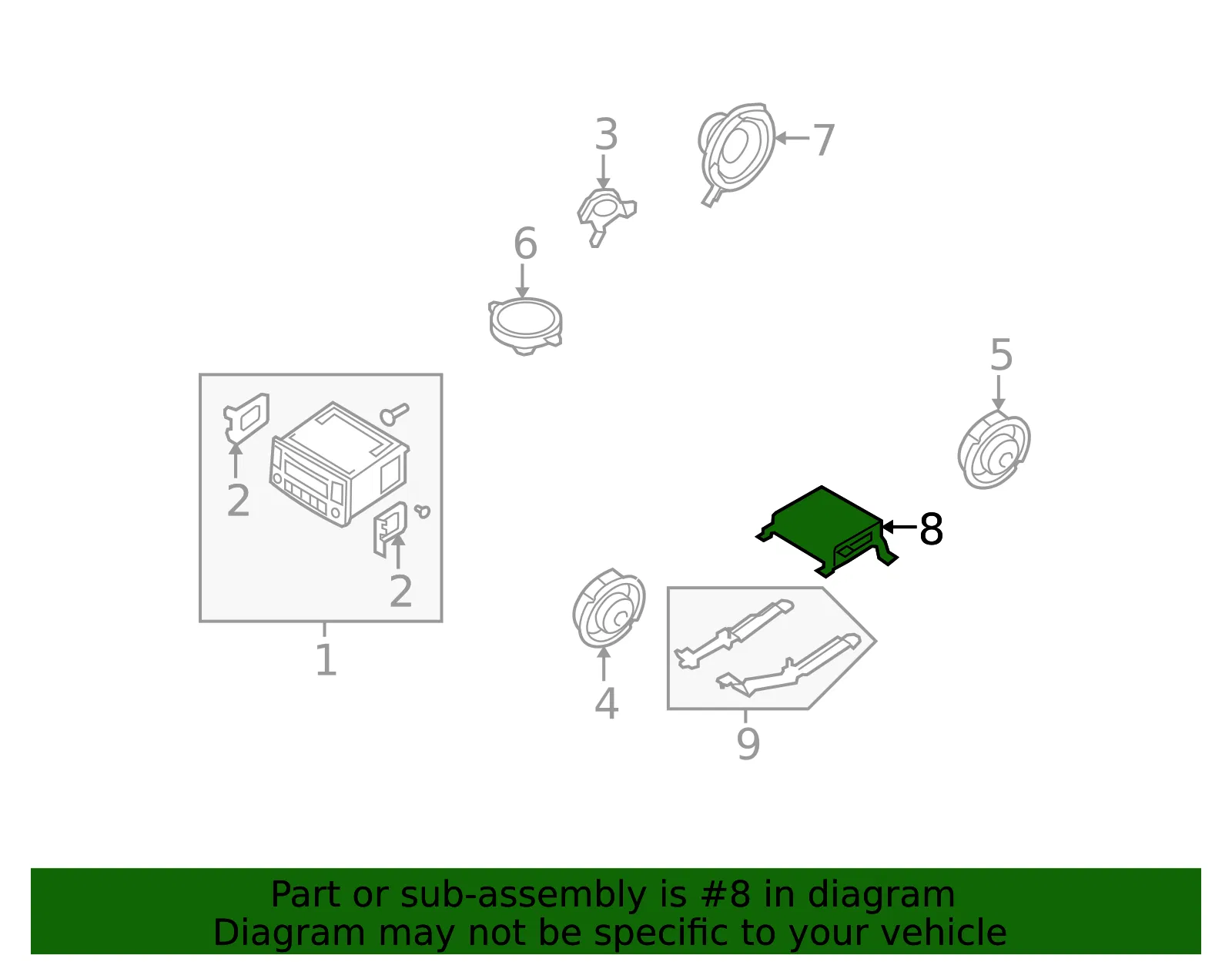 Amplifier - Kia (96370-1D000) - view 2