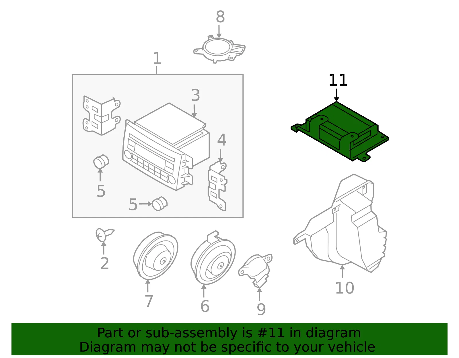 Amplifier - Kia (96370-2J000) - view 2
