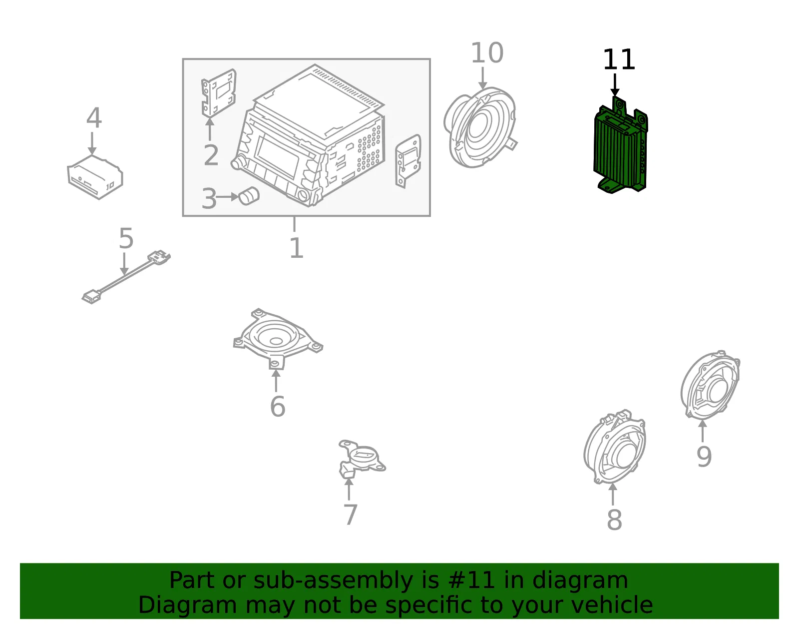 Amplifier - Kia (96370-2K000) - view 2