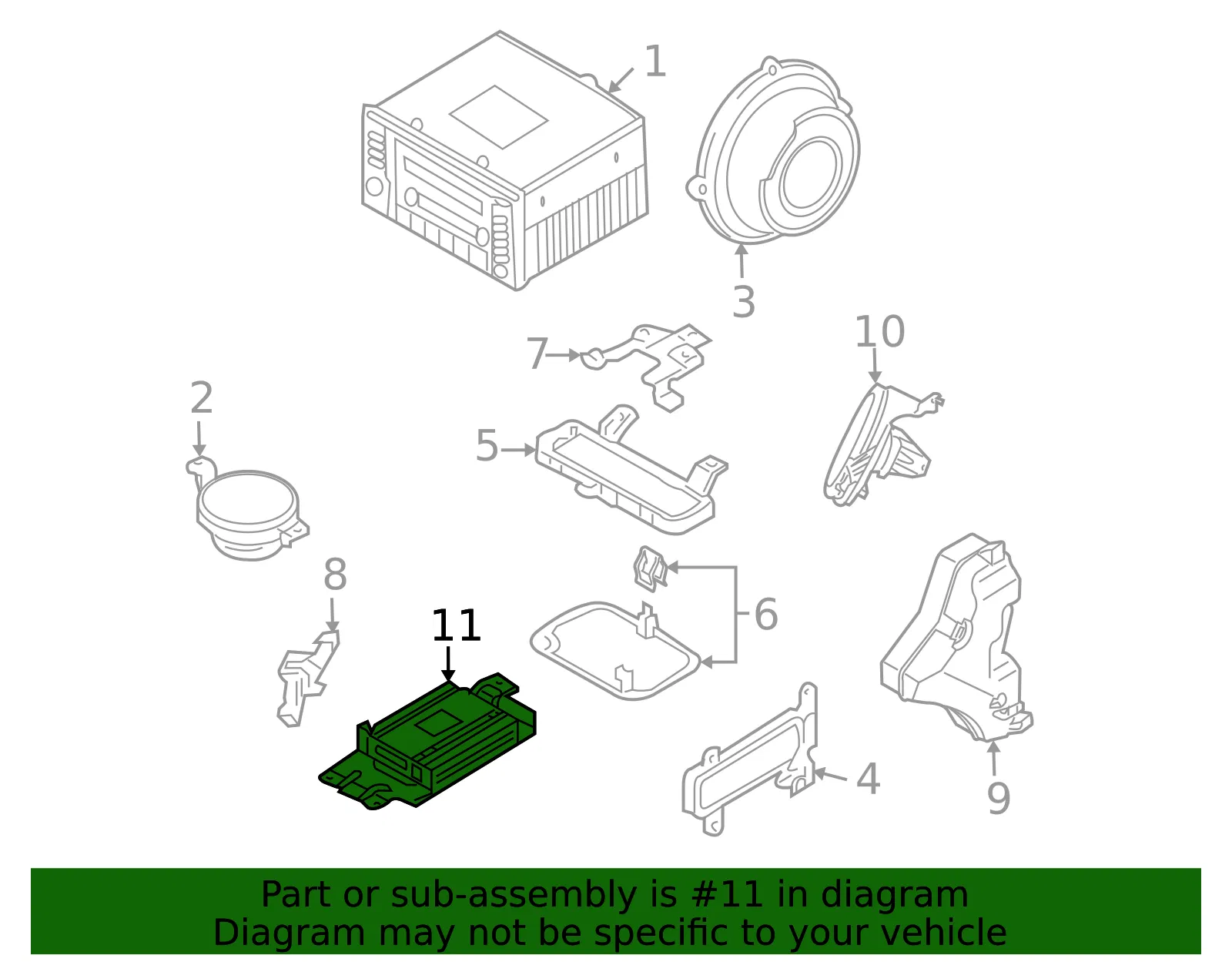 Amplifier - Kia (96370-4D000) - view 2