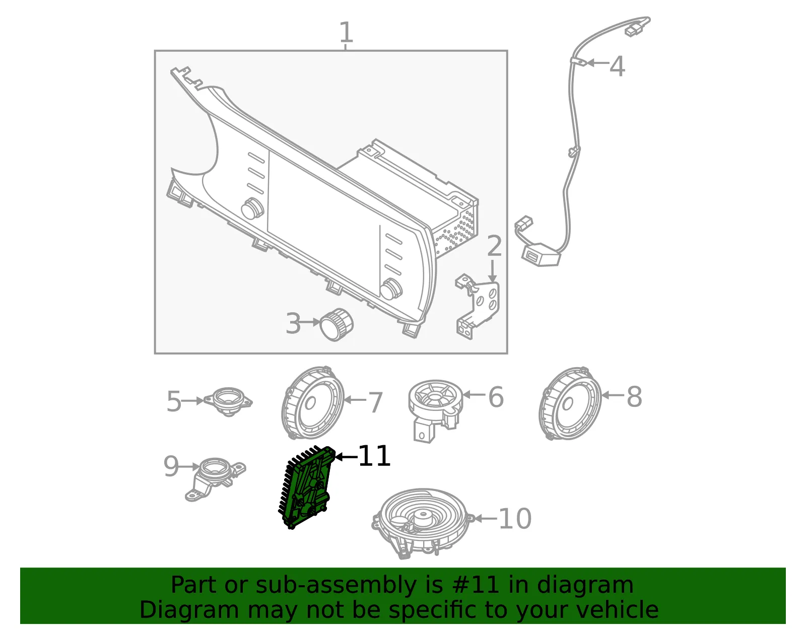 Amplifier - Kia (96370-L3250) - view 2