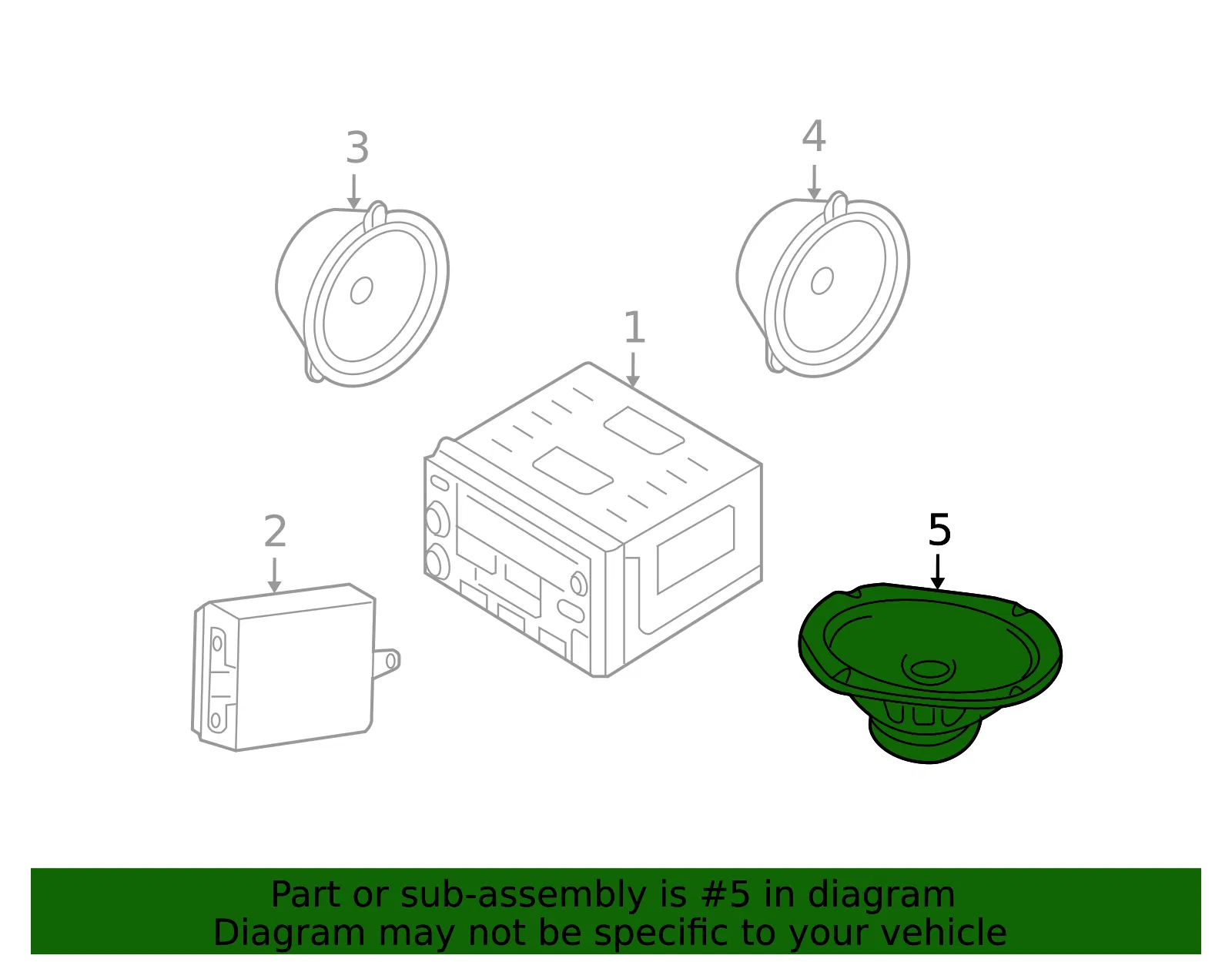 Pkg Tray Speaker - Kia (96380-3K200) - view 2