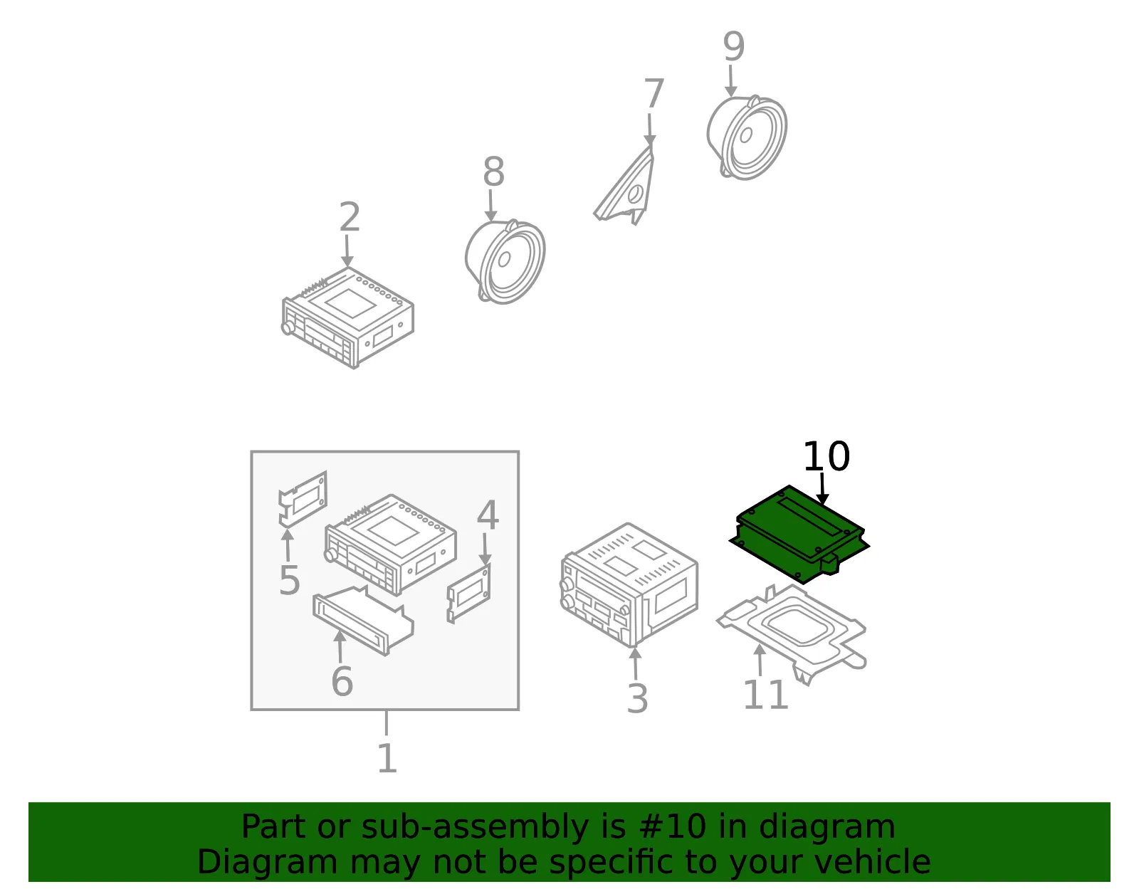 Amplifier - Kia (96390-3E700) - view 2