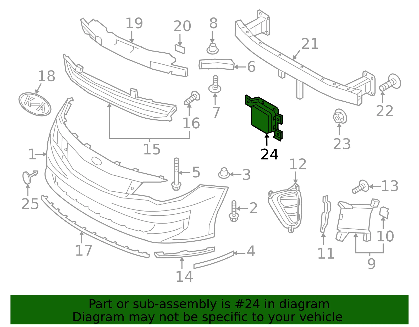 Distance Sensor - Kia (96400-D4100) - view 2