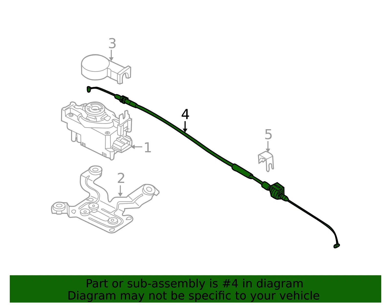 Actuator Cable - Kia (96430-2K000) - view 2