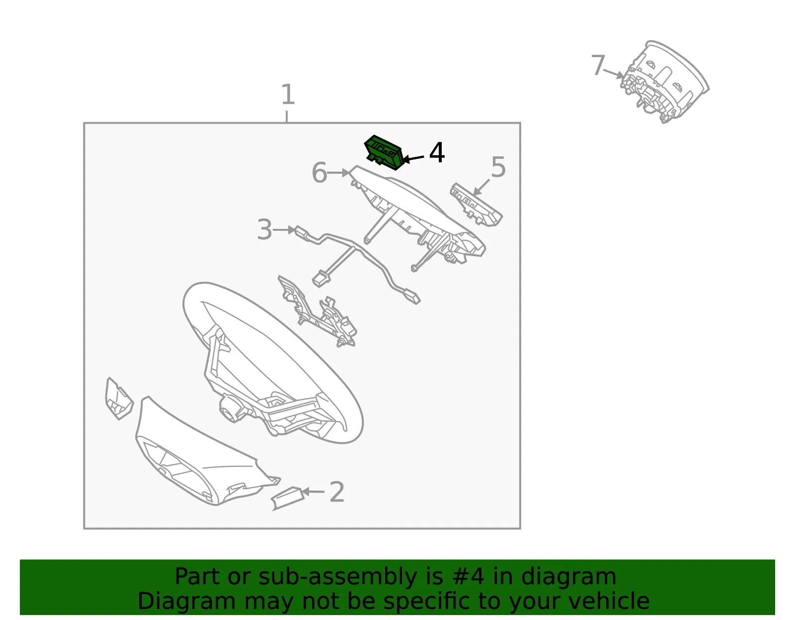 Cruise Switch - Kia (96440-2K005) - view 2