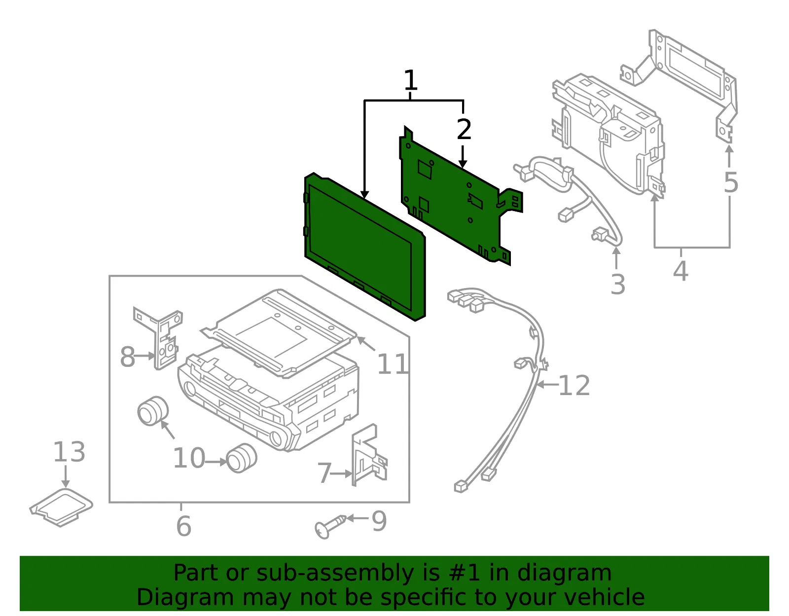 Display Unit - Kia (96525-3TAB0) - view 2