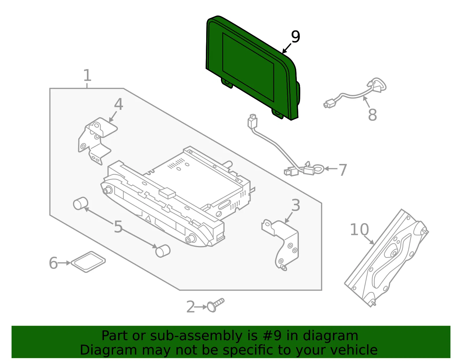 Display Unit - Kia (96525-J5710FHV) - view 2