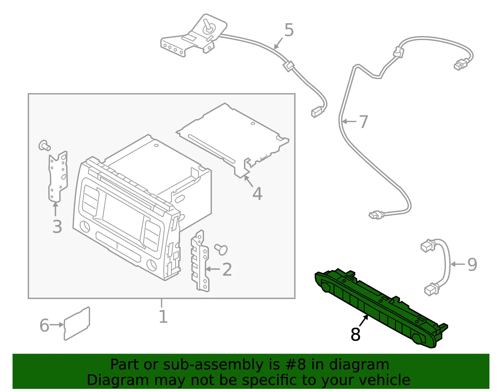 Control Switch - Kia (96540-A9650WK) - view 2