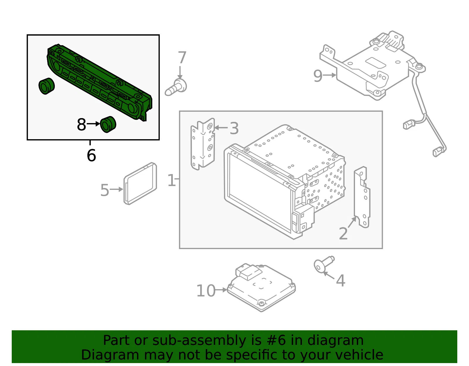 Control Switch - Kia (96540-D5400WK) - view 2