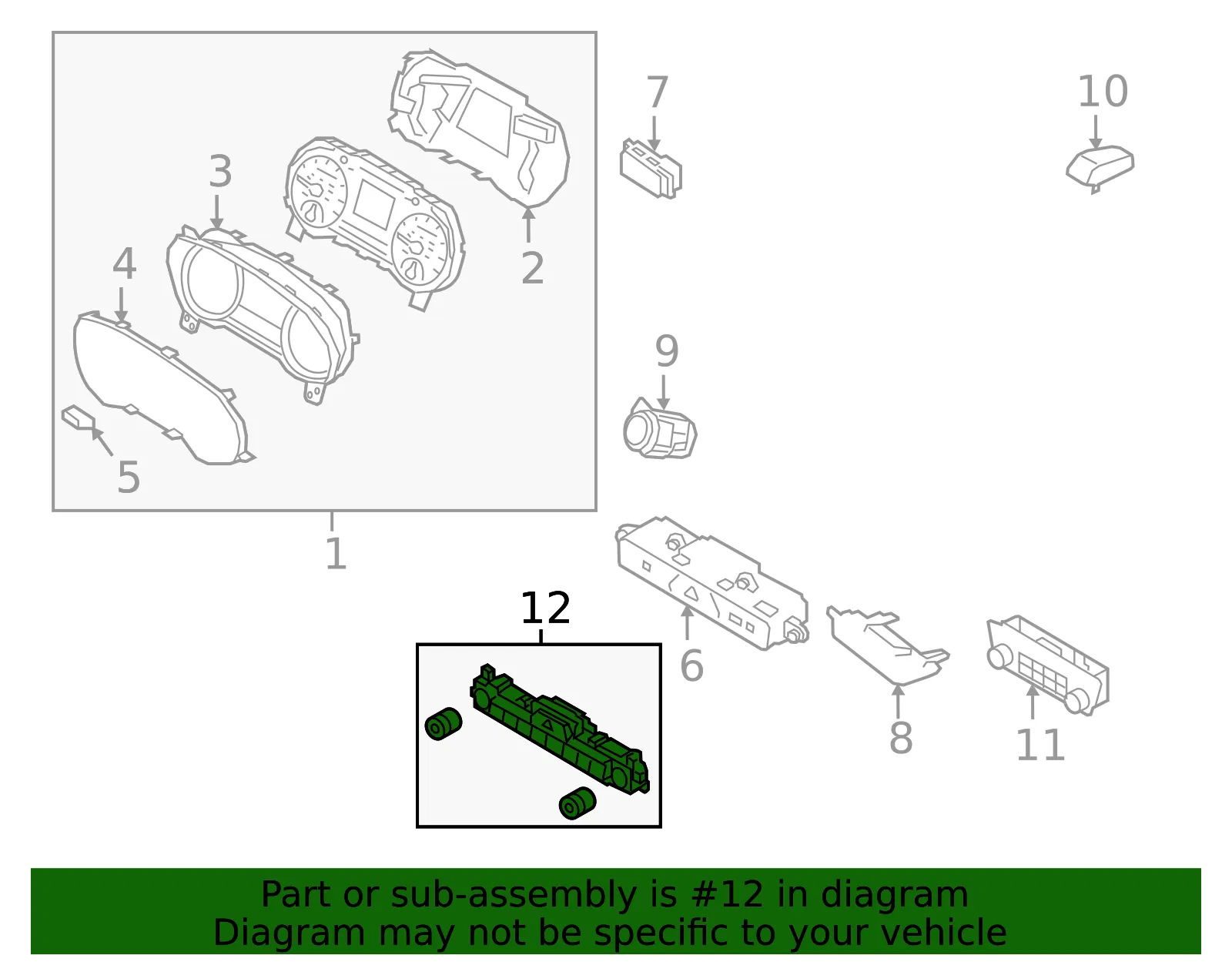 Display Switch - Kia (96540-D9900WK) - view 2